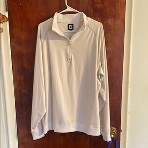 FootJoy Men's White 1/4 Zip Pullover Shirt